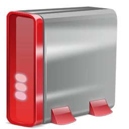 Red Hard Drive Icon 256x256 png